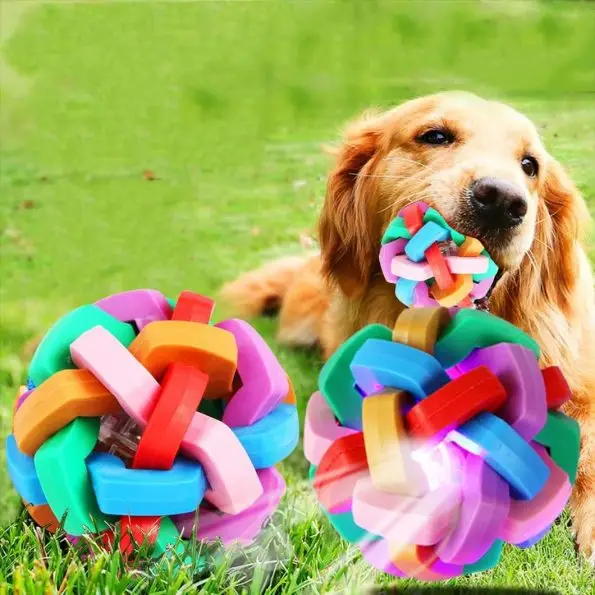 Indestructible Light Up Dog Ball 