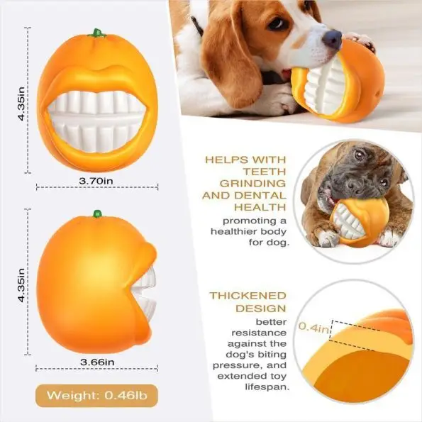 Chew-Resistant Interactive Dog Ball | Squeak Chew Dog Ball