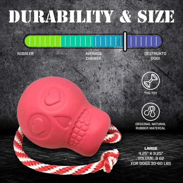 USA-K9 Skull Dog Chew Toy and Treat Dispenser