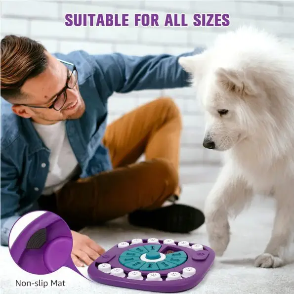 Interactive Dog Puzzle Toy | Treat Dispensing Enrichment Toy for Large, Medium & Small Dogs | 50% OFF Today