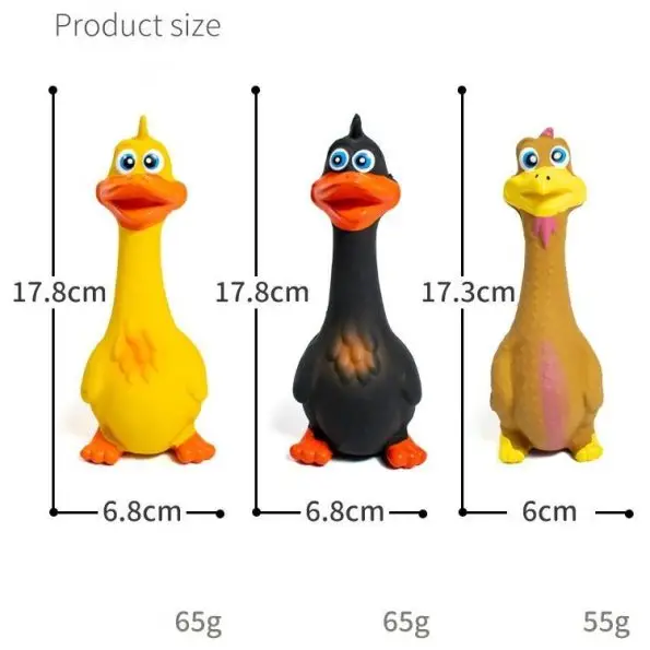 Latex Screaming Chicken Dog Toys (3-Pack) – Eco-Friendly TPR Squeaky Interactive Chew Toys for Dogs | 50% OFF Today