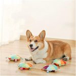Plush Dog Flying Disc Toy