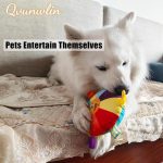 Plush Dog Flying Disc Toy