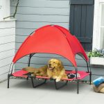 Elevated Dog Cot Cooling Bed with Removable Canopy – Elevated Cooling Dog Bed with Sun Shade | 50% OFF Today