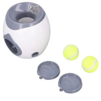 Interactive Dog Tennis Ball Feeder Machine with 2 Balls | Treat Dispensing Training Toy for Dogs